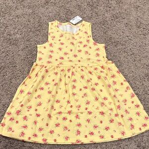 Place Yellow Floral Kids Dress
